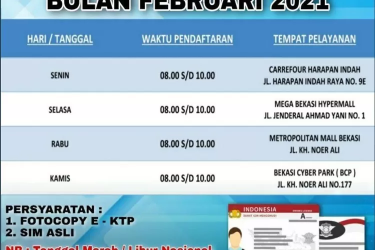 Lokasi SIM Keliling Polresta Serang Kota Hari Ini