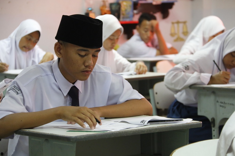 Potret Uji Coba Tes Kemampuan Akademik (TKA) di SMAN 3 Palembang