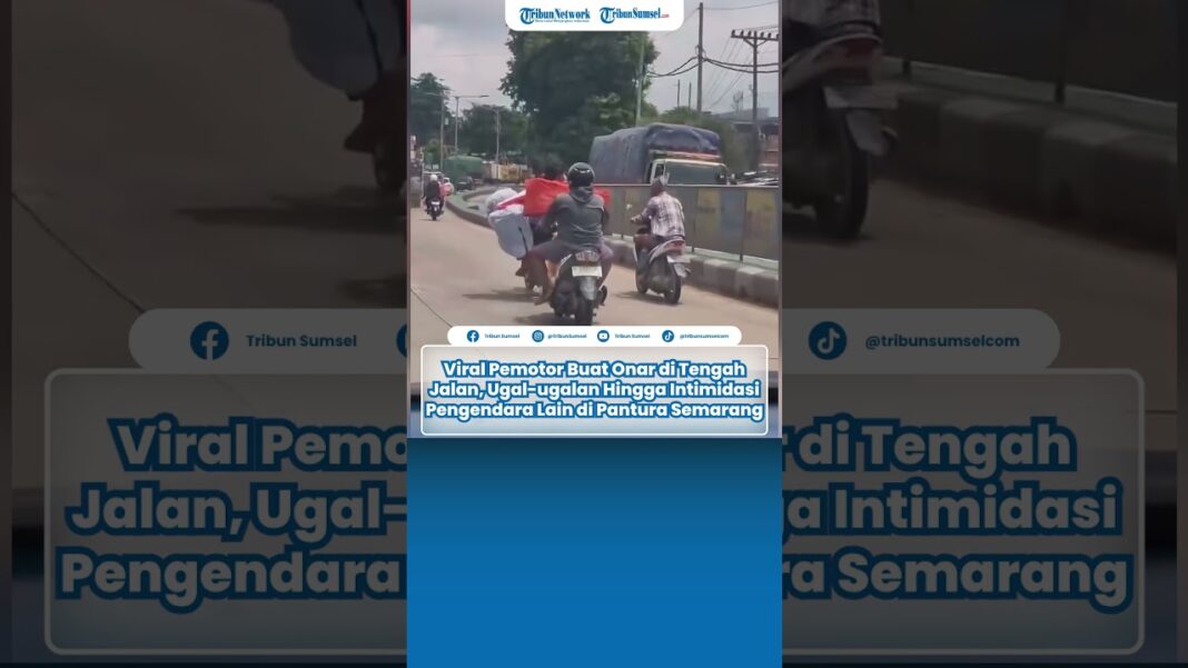 Video Viral Pemotor Ugal-ugalan dan Tantang Pengendara Lain di Semarang